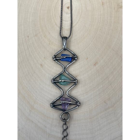 Vintage Modernist Sterling Silver Necklace - Picture 2 of 6